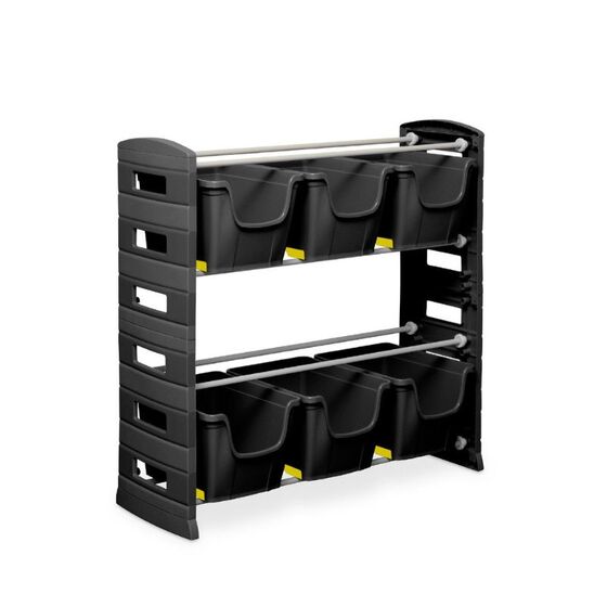 Σύστημα Αποθήκευσης Πολλαπλών Χρήσεων/Εργαλειοθήκη UTILITY WOW DIY 80x32x79cm με 6 Συρτάρια και 2 Ράφια Μαύρο Toomax Italy