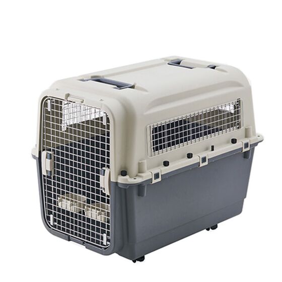 VESTA Κλουβί Μεταφοράς Κατοικιδίου Με Ροδάκια 57x80x60cm IATA PetCarrier 4 Medium Πλαστικό 7.8kg Λευκό Πάγου-Ραφ