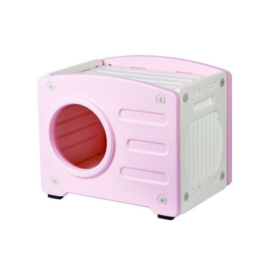 VESTA Σπίτι Γάτας Πλαστικό με Ονυχοδρόμιο 56x41.7x46.2cm Ροζ-Λευκό