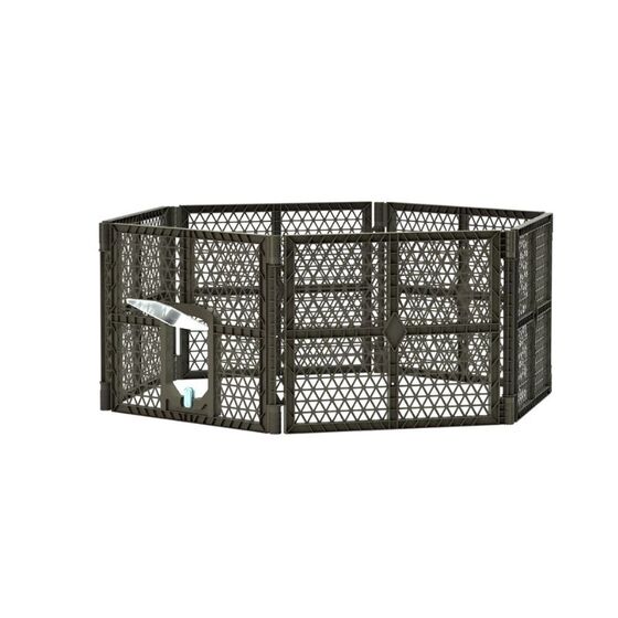 VESTA Κλουβί Περιορισμού και Περίφραξης Κατοικιδίου  151x171x66.7cm Πλαστικό 8.26kg Hexahedral Καφέ