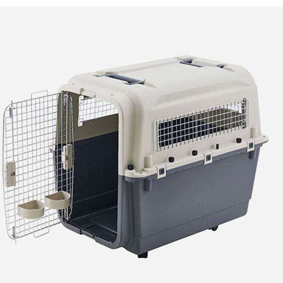 VESTA Κλουβί Μεταφοράς Κατοικιδίου Με Ροδάκια 51x68x48cm IATA PetCarrier 3 Small/Medium Πλαστικό 6.2kg Λευκό Πάγου-Ραφ