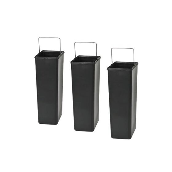 VESTA Κάδος Απορριμμάτων ΙΝΟΧ 45lt (3x15lt) 59x30x45.5cm με Πεντάλ 3 Θέσεων 3 Εσωτερικούς Κάδους Ανακύκλωσης 6.4Kg Κουζίνας