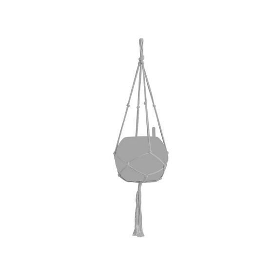 LECHUZA Macrame (Μακραμέ) Κρεμαστή Θήκη Γλάστρας Γκρι PURE 120