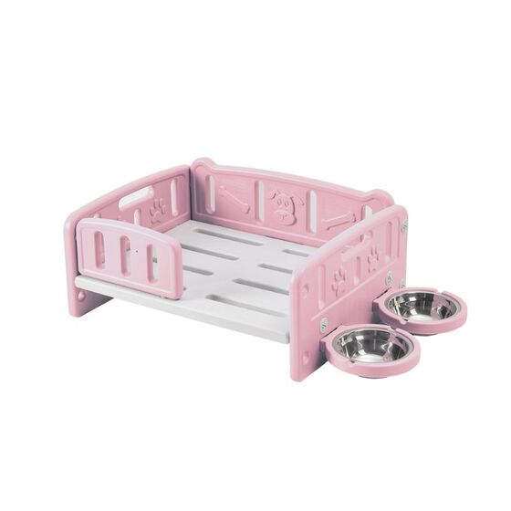 VESTA Κρεβάτι Γάτας 60x46.4x26.3cm με 2 Ταΐστρες Small 3.9kg Ροζ