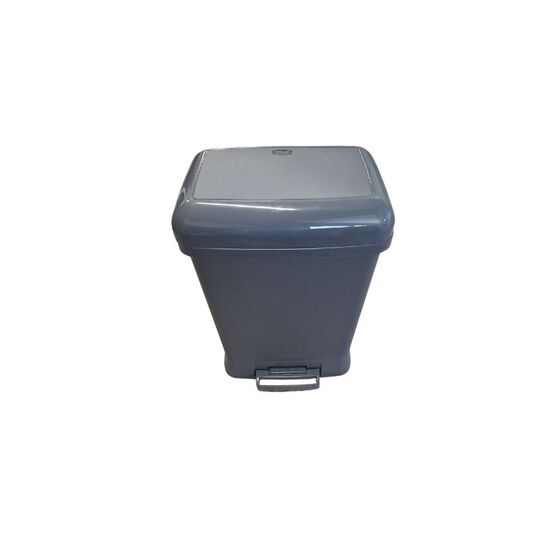 Κάδος Απορριμμάτων 38lt 37x24x54cm Πλαστικός με Πεντάλ Άνθρακι Soft Close