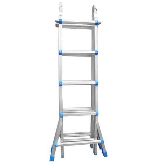 Σκάλα Αλουμινίου Επαγγελματική 4x5 Σκαλιά Multi use Μέγιστο Ύψος 5.10m Αντοχή 150kg Βάρος 11.6kg με Πιστοποίηση EN131
