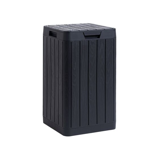 Κάδος Απορριμμάτων 80lt 38x38x65cm Πλαστικός με Καπάκι Ασφαλείας Συναρμολογούμενος RIO GARDEN BIN Ανθρακί