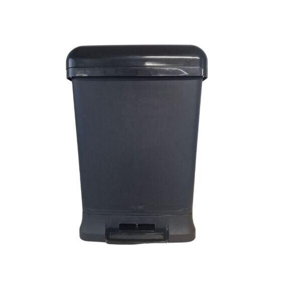 Κάδος Απορριμμάτων 38lt 37x24x54cm Πλαστικός με Πεντάλ Μαύρο Soft Close