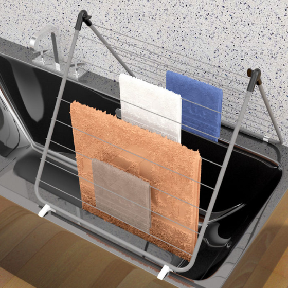 FILPLAST Απλώστρα Μπάνιου Μεταλλική 66x15-93x47-137cm Άπλωμα 10m Βάρος 1.3kg CALLA 10 Ιταλίας