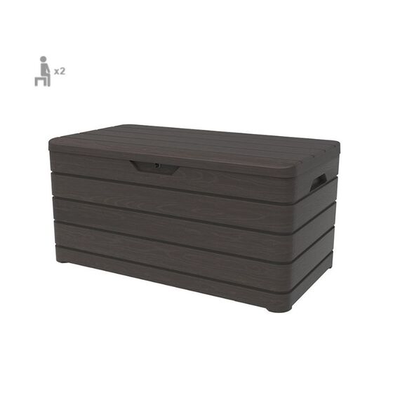 TOOMAX Ιταλίας Πλαστικό Μπαούλο Αποθήκευσης 500lt 12kg 130x65x64cm MASSIF Καπάκι-Κάθισμα 2 Ατόμων DOLOMITI 500L Brown