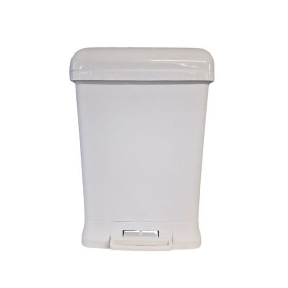 Κάδος Απορριμμάτων 38lt 37x24x54cm Πλαστικός με Πεντάλ Λευκό Soft Close