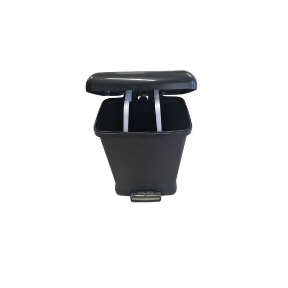 Κάδος Απορριμμάτων 38lt 37x24x54cm Πλαστικός με Πεντάλ Μαύρο Soft Close