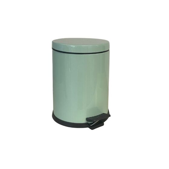 VESTA Κάδος Μπάνιου 5lt με Πεντάλ Ø20.5x28cm Μεταλλικός Μέντα