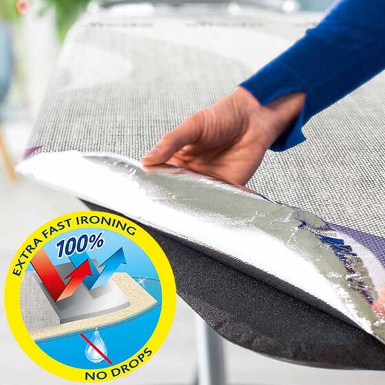 VILEDA Σιδερόπανο με Διπλό Υπόστρωμα/Επίστρωση Φύλλου Τιτανίου DIAMOND QUICK FIX για Σιδερώστρες με Επιφάνεια Σιδερώματος 110-130x38-45cm