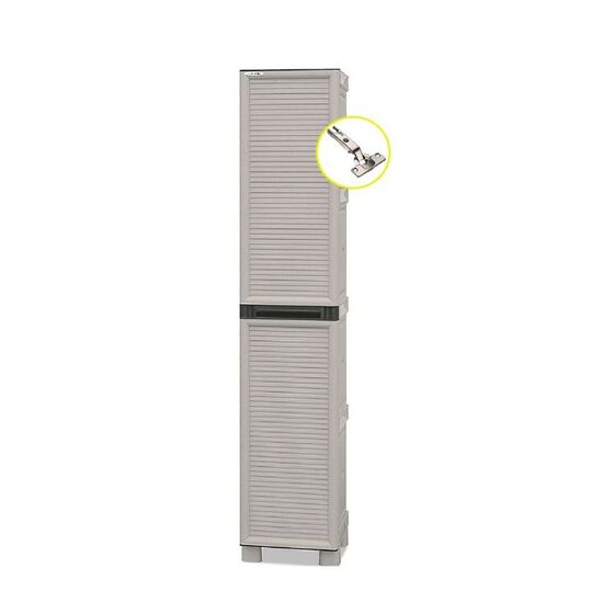 ARTPLAST Ιταλίας Πλαστική Ντουλάπα 12,5kg 35X39X172 MASSIF Μονόφυλλη 4 Χώρων CONCERT LINE