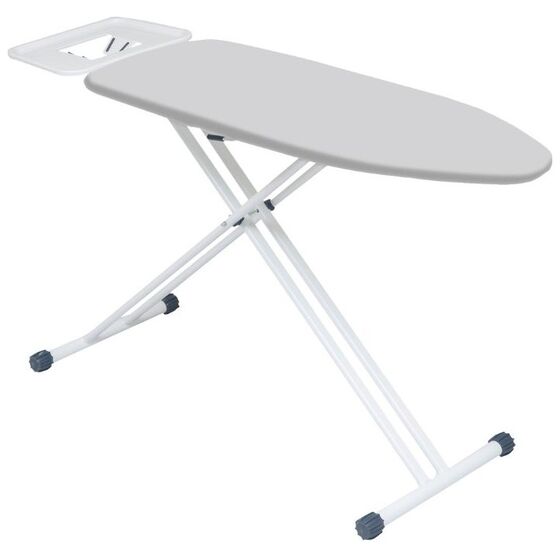 Σιδερώστρα Ατμού XL 150x45x65-95cm Μεταλλική με Επιφάνεια Σιδερώματος 120x45cm 8Kg Σχάρα 43x29cm Διάμετρος Ποδιού Ø34mm PASSAT SILVER