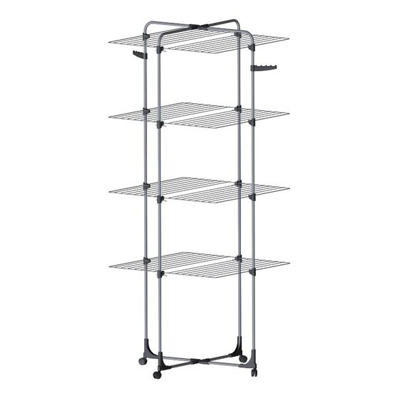 Απλώστρα Ρούχων 72x72x181cm 40m Άπλωμα Τηλεσκοπική Αλουμινίου με Ρόδες Βάρος 3.6kg UFO 40 Filplast Ιταλίας