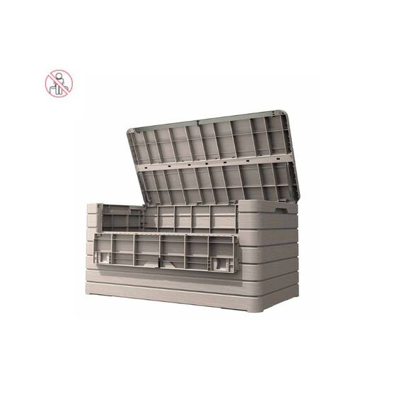 TOOMAX Ιταλίας Πλαστικο Μπαούλο Αποθήκευσης 970lt Βαρέως Τύπου 22,5kg 146x82x85cm MASSIF  DOLOMITI 970LT Warm Grey