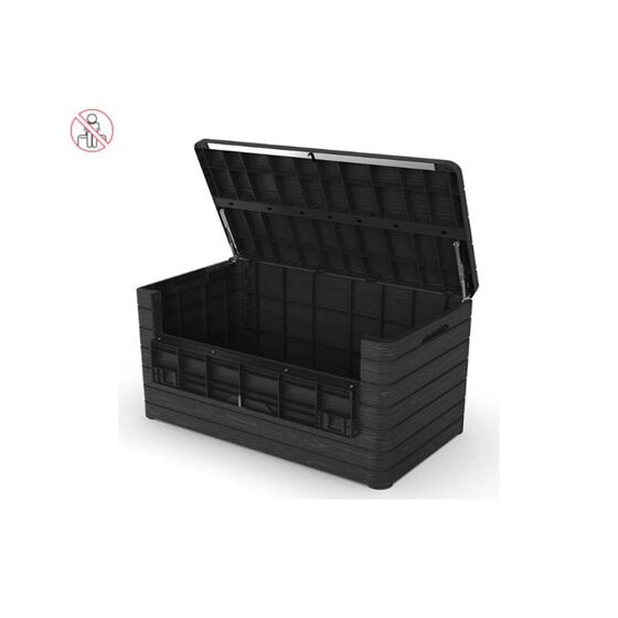 TOOMAX Ιταλίας Πλαστικό Μπαούλο Αποθήκευσης 970lt Βαρέως Τύπου 22.5kg 146x82x85cm MASSIF DOLOMITI 970LT ANTHRACITE