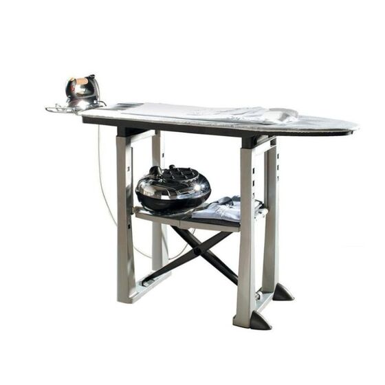 BAMA ITALY Σιδερώστρα Ατμού-Boiler 137x40x82-92cm Πλαστική 7.4kg με Ράφι και Ρυθμιζόμενο Ύψος Γκρι TREND