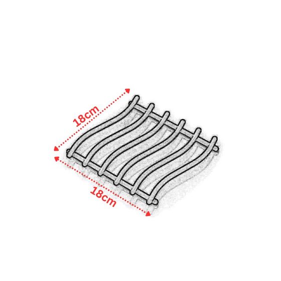 TEKNO-TEL Βάση για Ζεστά Σκεύη/Πυροστάτης Επιτραπέζια 18x18x2cm Επιχρωμιωμένο Ατσάλι Μαύρη Matte