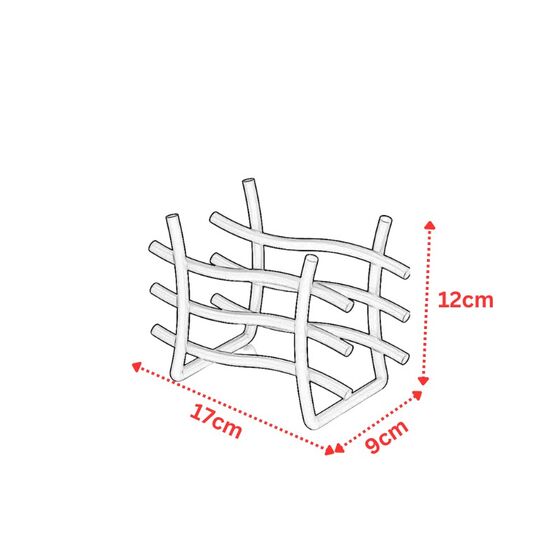 TEKNO-TEL Θήκη για Χαρτοπετσέτες Επιτραπέζια 17x9x12cm Επιχρωμιωμένο Ατσάλι Μαύρη Matte