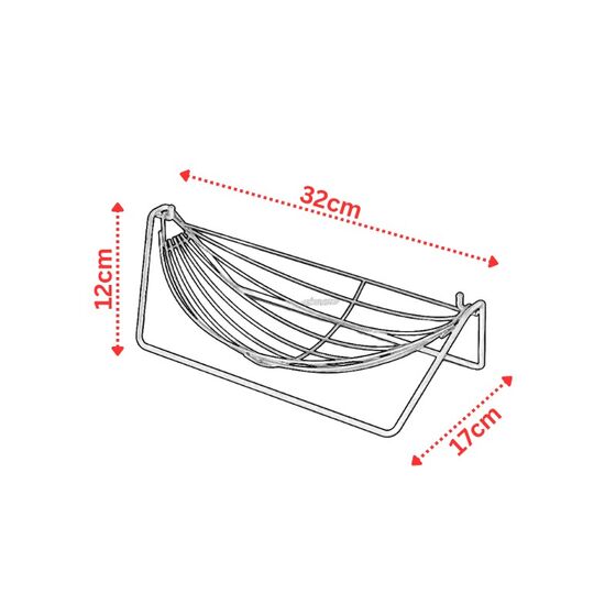 TEKNO-TEL Φρουτιέρα Κρεμαστή Επιτραπέζια 32x17x12cm Επιχρωμιωμένο Ατσάλι Μαύρη Matte