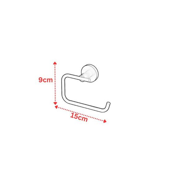 TEKNO-TEL Χαρτοθήκη WC 15x6x9cm Αλουμινίου Λευκή Matte
