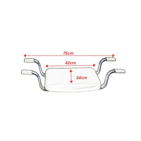 Κάθισμα-Σκαμπό Μπανιέρας 75x34x16cm MAX Αντοχή 150kg Αλουμίνιο-Πλαστικό Λευκό