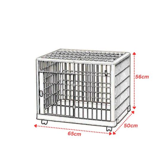 VESTA Κλουβί Περιορισμού και Περίφραξης Κατοικιδίου 65x50x56cm Πλαστικό ABS με Ρόδες 7.5kg PetCage 1 Small/Medium Μπεζ