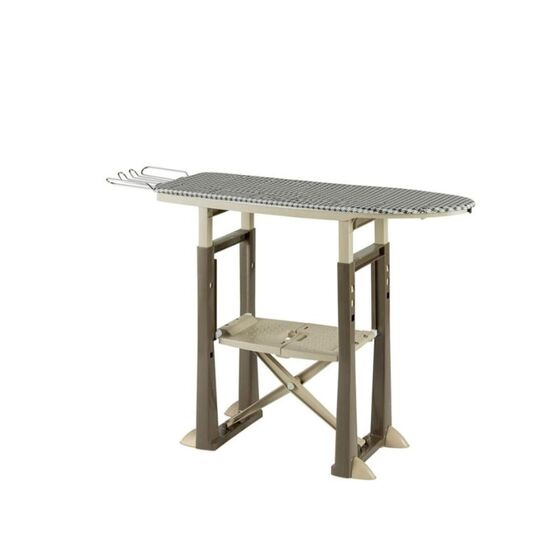 BAMA ITALY Σιδερώστρα Ατμού-Boiler 40x19x113cm Πλαστική 7.4kg με Ράφι και Ρυθμιζόμενο Ύψος Καφέ-Μπεζ TREND