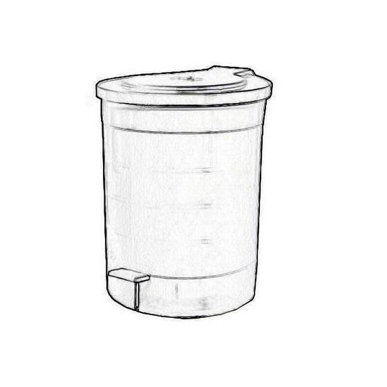 Κάδος Μπάνιου Πλαστικός με Πεντάλ 7lt Στρογγυλός Ø24x29cm Λευκός Γρανίτης