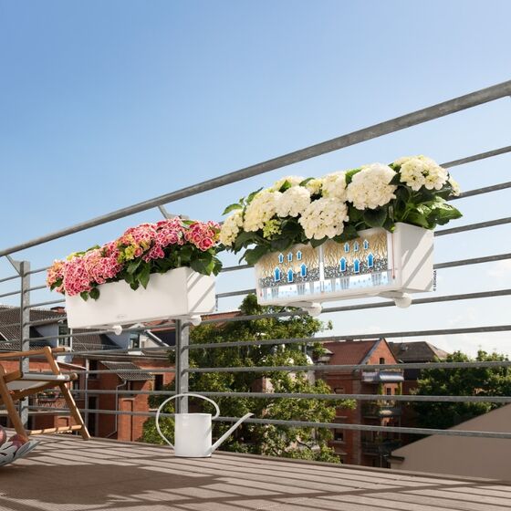 LECHUZA Balconera Color 80 Ζαρντινιέρα 79x19x19cm Αυτοποτιζόμενη με 2 Δοχεία Φύτευσης Linde Γερμανίας