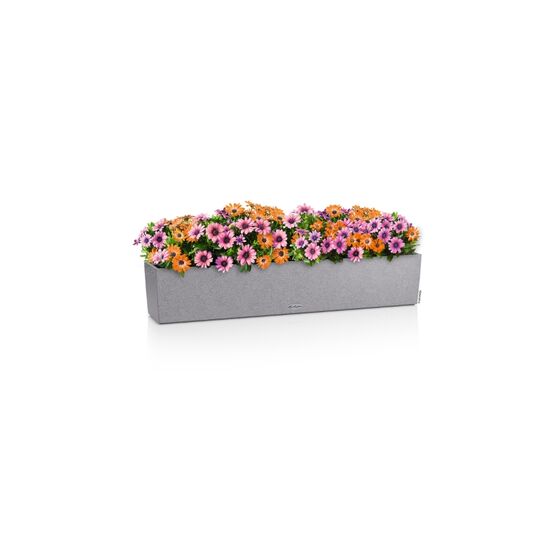 LECHUZA Balconera Stone 100 Ζαρντινιέρα 100x19x19cm Αυτοποτιζόμενη με Δοχείο Φύτευσης Stone Grey Γερμανίας