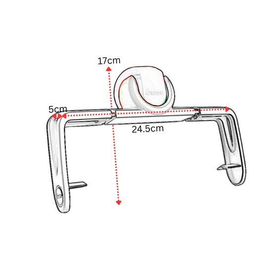 BAMA Ιταλίας Βάση Χαρτιού Κουζίνας 24.5x5x17cm Πλαστική Επιτοίχια Κίτ