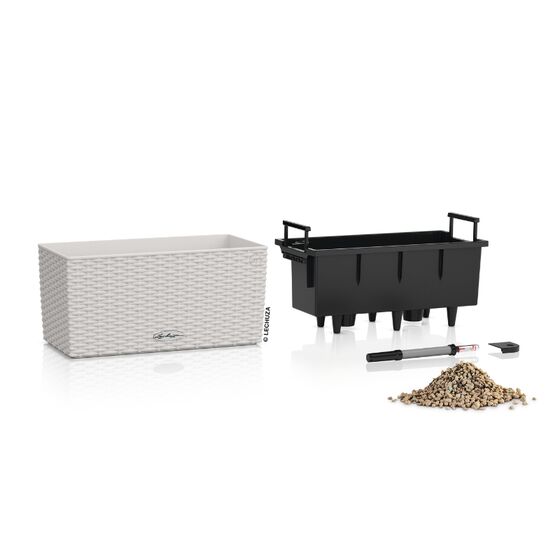 LECHUZA Balconera Cottage 40 Ζαρντινιέρα 40x19x19cm Αυτοποτιζόμενη με Δοχείο Φύτευσης Light Grey Γερμανίας