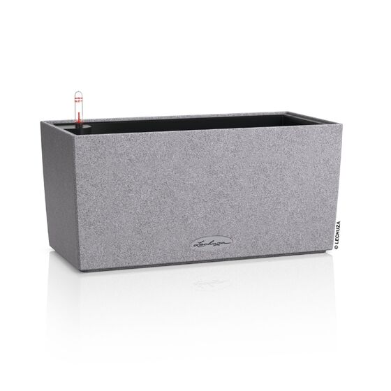 LECHUZA Balconera Stone 40 Ζαρντινιέρα 40x19x19cm Αυτοποτιζόμενη με Δοχείο Φύτευσης Stone Grey Γερμανίας
