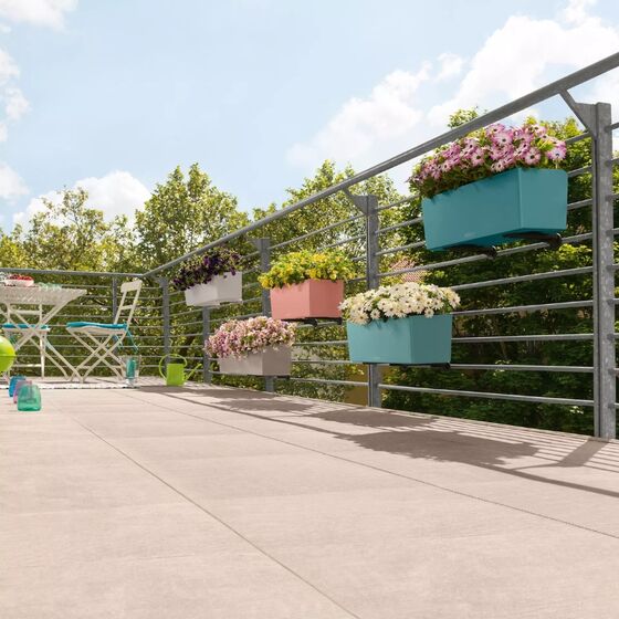 LECHUZA Balconera Color 40 Ζαρντινιέρα 40x19x19cm Αυτοποτιζόμενη με Δοχείο Φύτευσης Nutmeg Γερμανίας