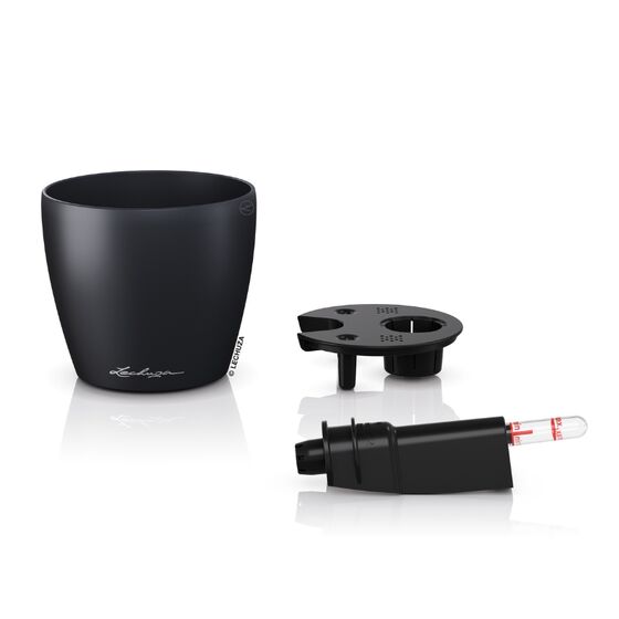 LECHUZA Classico Color 12 Επιτραπέζια Γλάστρα Ø13x12cm Αυτοποτιζόμενη Slate Γερμανίας