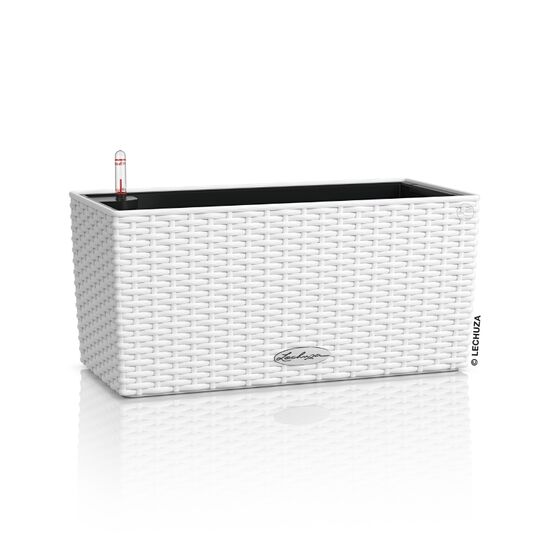 LECHUZA Balconera Cottage 40 Ζαρντινιέρα 40x19x19cm Αυτοποτιζόμενη με Δοχείο Φύτευσης Λευκή Γερμανίας