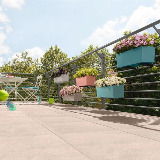 LECHUZA Balconera Color 80 Ζαρντινιέρα 79x19x19cm Αυτοποτιζόμενη με 2 Δοχεία Φύτευσης Linde Γερμανίας
