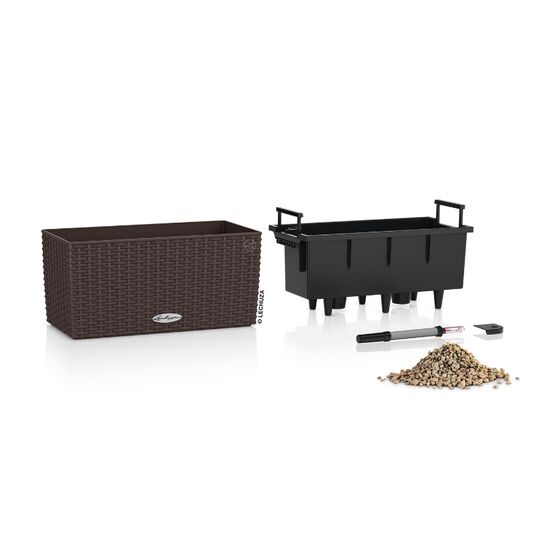 LECHUZA Balconera Cottage 40 Ζαρντινιέρα 40x19x19cm Αυτοποτιζόμενη με Δοχείο Φύτευσης Mocha Γερμανίας