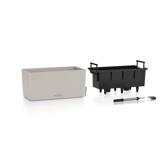 LECHUZA Balconera Color 40 Ζαρντινιέρα 40x19x19cm Αυτοποτιζόμενη με Δοχείο Φύτευσης Sand Brown Γερμανίας