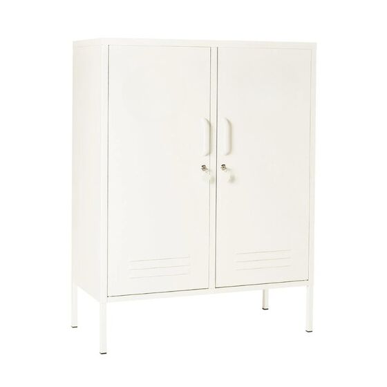 STEELEN COLOR Μεταλλική Ντουλάπα 80x40x90cm Πάχους 0.7mm Εσωτερικού Χώρου με Πόδια Cotton White