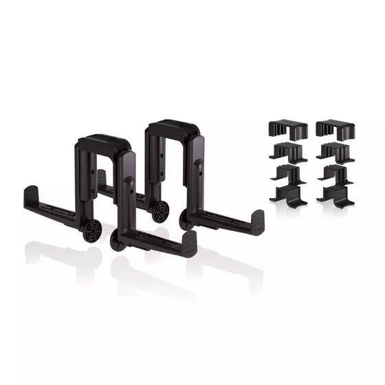 LECHUZA DUO Βάση Μπαλκονιού Σετ 2 Τεμαχίων με 4 Αντάπτορες για Ζαρντινιέρες BALCONERA ΜΑΥΡΟ MAX Αντοχή 35kg