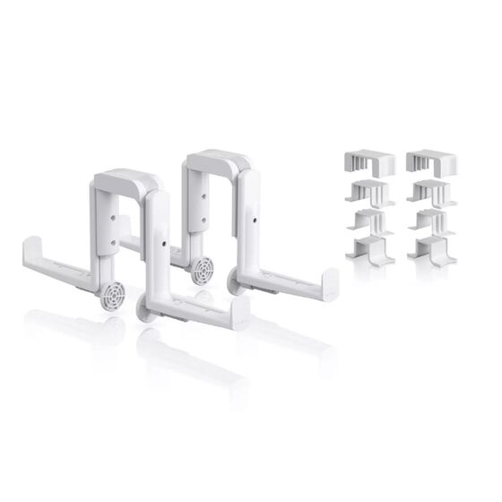 LECHUZA DUO Βάση Μπαλκονιού Σετ 2 Τεμαχίων με 4 Αντάπτορες για Ζαρντινιέρες BALCONERA ΛΕΥΚΟ MAX Αντοχή 35kg