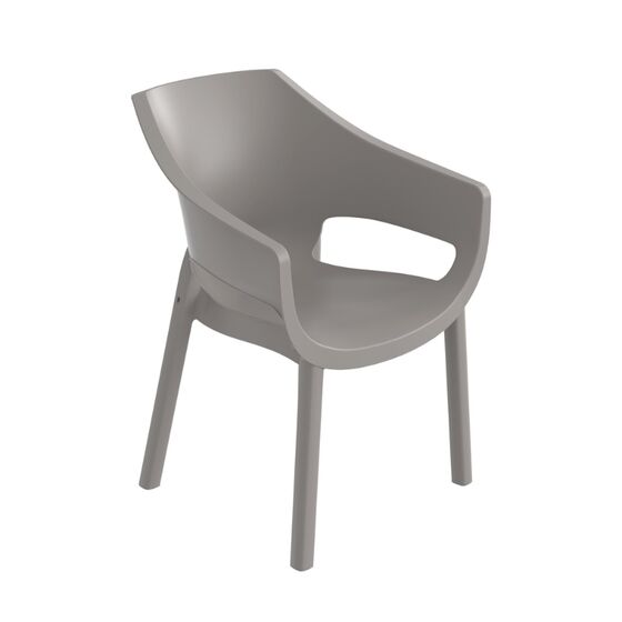 TOOMAX LUNA Καρέκλα Κήπου Στοιβαζόμενη 60.5x61x83.5cm Βάρος 3.52kg Taupe Ιταλίας