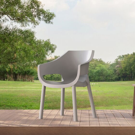 TOOMAX LUNA Καρέκλα Κήπου Στοιβαζόμενη 60.5x61x83.5cm Βάρος 3.52kg Taupe Ιταλίας