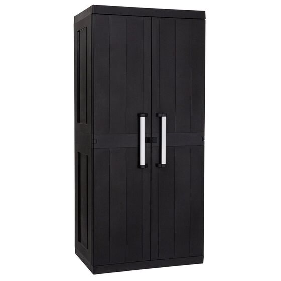 TOOMAX Ιταλίας GARAGE MEGA Πλαστική Ντουλάπα 89x54x190cm 26.13kg με Χώρισμα-6 Χώρους MAX Αντοχή 220kg BLACK Πιστοποίηση TUV/GS FASHION