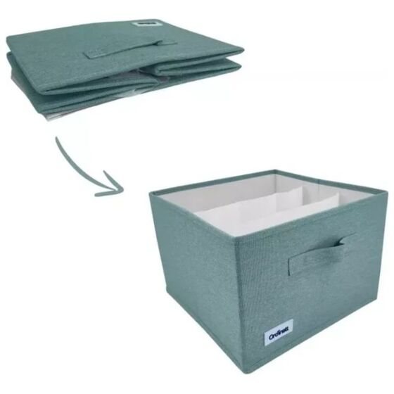 ORDINETT ITALY Κουτί Αποθήκευσης Ρούχων 29x29x18.5cm 15lt 0.5kg Cube Μέντα